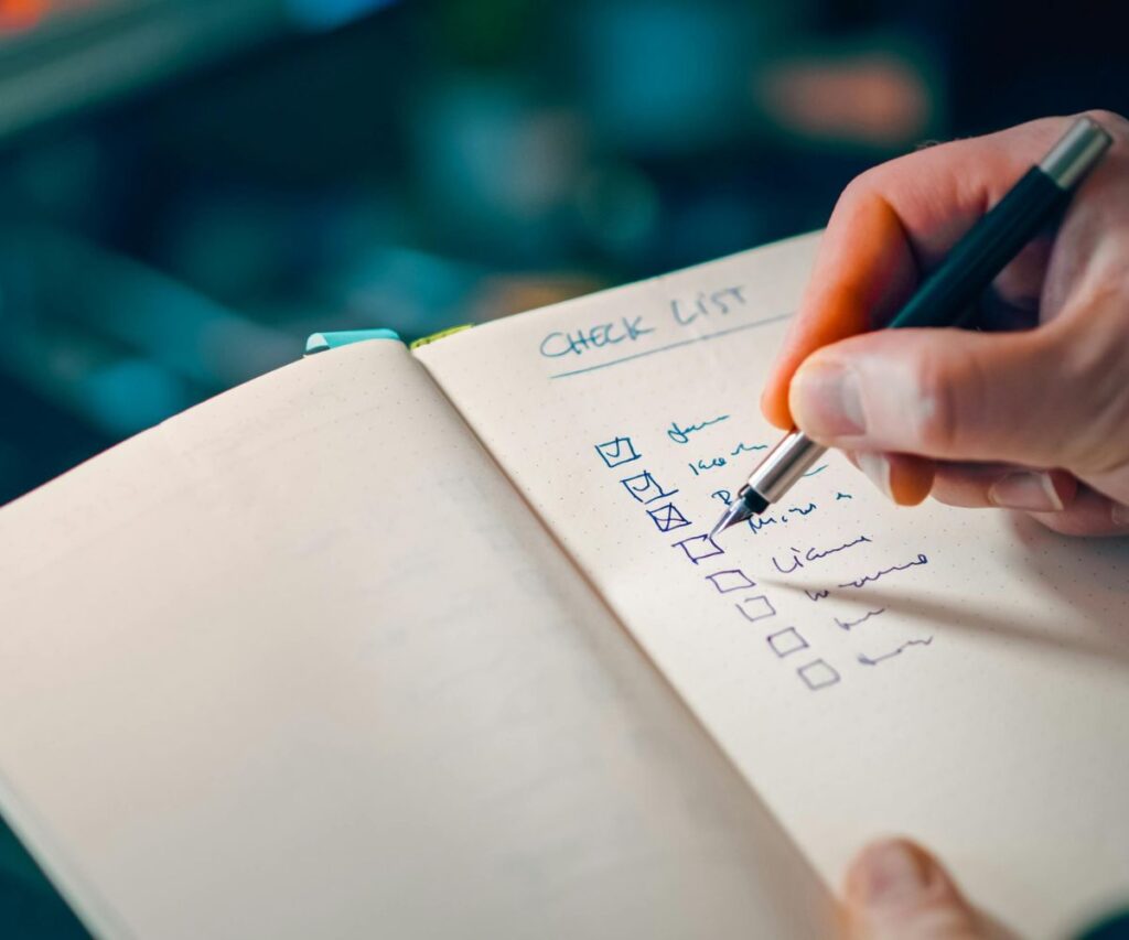 agenda escrita com aquecimento vocal no dia a dia